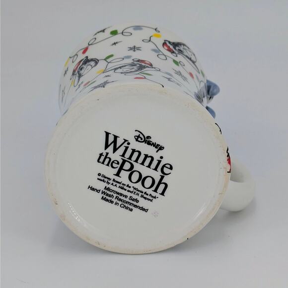 Disney Eeyore Christmas Mug Ceramic Sculpted Cup Hanger Winne The Pooh Holiday - Picture 9 of 11